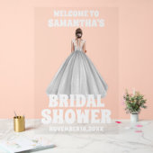 パーソナライズされたブライダルシャワー歓迎 アクリルサイン (ウェディング)