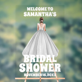 パーソナライズされたブライダルシャワー歓迎 アクリルサイン