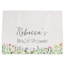 パーソナライズされたブライダルシャワー水色フローラ