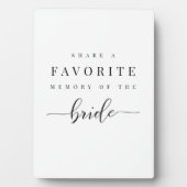 パーソナライズされたブライダルシャワー記号 – 共有aメモリ フォトプラーク (正面)