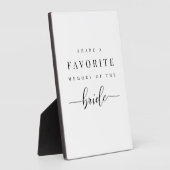 パーソナライズされたブライダルシャワー記号 – 共有aメモリ フォトプラーク (側面)
