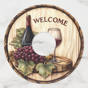 パーソナライズされたブライダルメッセージカード ワイングラスタグ