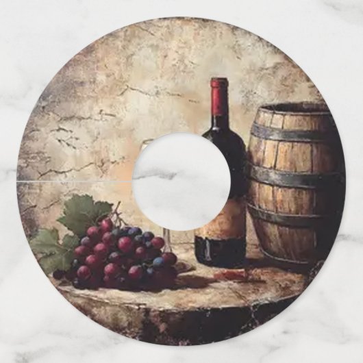 パーソナライズされたブライダルメッセージカード ワイングラスタグ (正面)