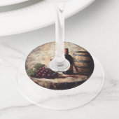 パーソナライズされたブライダルメッセージカード ワイングラスタグ (クローズアップ)