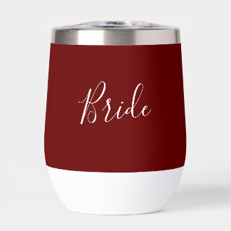 パーソナライズされたブライドシンプルバグンディ結婚