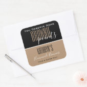 「パーソナライズされたブラウニーポイント」食品ラベル スクエアシール (封筒)