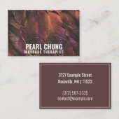 「パーソナライズされたブラウン・フェザー」(英国/ユーロ) 名刺 (正面/裏面)