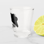 パーソナライズされたブラックカウボーイロデオハットブーツ ショットグラス (右)