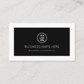 パーソナライズされたブラックシンプルミニマモダンリスト ロイヤリティカード (正面)