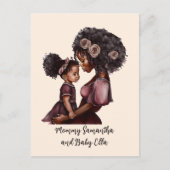 パーソナライズされたブラックママと娘（1） ポストカード (正面)