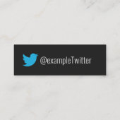 「パーソナライズされたブラックレザー」Twitter スキニー名刺 (裏面)