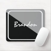 パーソナライズされたブラック&シルバーマウスパッド低価格 マウスパッド (マウス)