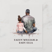 パーソナライズされたブラック・ファーザー＆ドーター（5） ポストカード (正面)