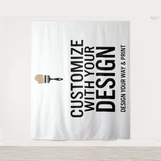 パーソナライズされたブランクカスタマイズ104x88"会社 タペストリー (正面)