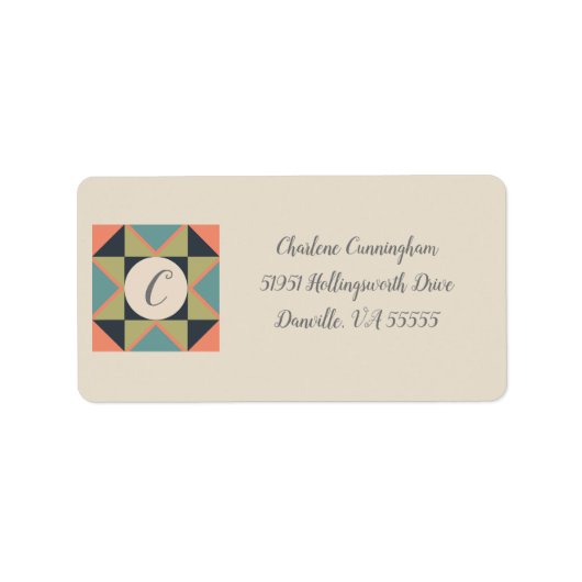 パーソナライズされたブランクバーンクォルター アドレスラベル ラベル (正面)