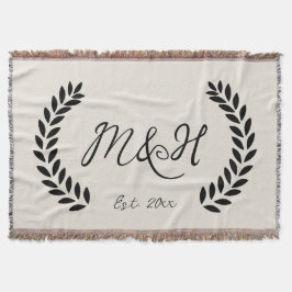 パーソナライズされたブランケット、アニバーサリーギフト スローブランケット