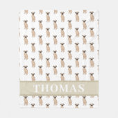 パーソナライズされたブルッセル・グリフォン フリースブランケット (正面)