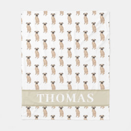 パーソナライズされたブルッセル・グリフォン フリースブランケット