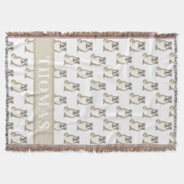 パーソナライズされたブルドッグ（ブリンドル） スローブランケット