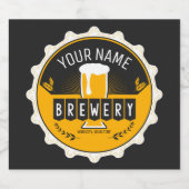 パーソナライズされたブルワリー ビール ボトル キャップ バー ビールラベル (シングルラベル)