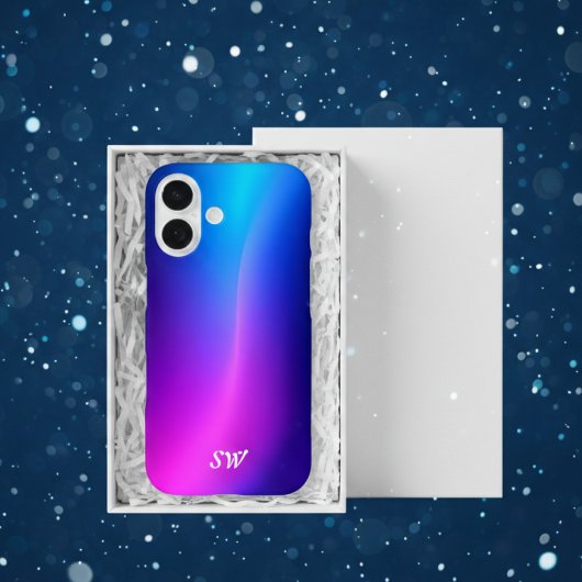 パーソナライズされたブルーのモダンiPhoneケース Case-Mate iPhoneケース