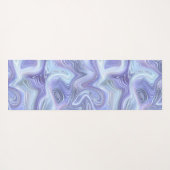 パーソナライズされたブルーパープルシルバーゲート大理石の渦巻き ヨガマット (裏面(横))