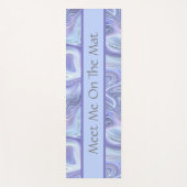 パーソナライズされたブルーパープルシルバーゲート大理石の渦巻き ヨガマット (正面)