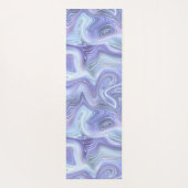 パーソナライズされたブルーパープルシルバーゲート大理石の渦巻き ヨガマット (裏面)
