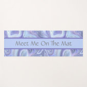 パーソナライズされたブルーパープルシルバーゲート大理石の渦巻き ヨガマット (正面(横))