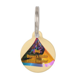 パーソナライズされたブルー犬のオーナーの名前の電話番号ラウンド ペット　ネームタグ