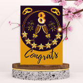 パーソナライズされたブロンズ8周年記念カードカップル カード