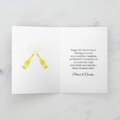 パーソナライズされたブロンズ8周年記念カードカップル カード (内部)