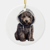 パーソナライズされたブーヴィエデフランドレスドッグ セラミックオーナメント (正面)