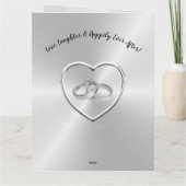 パーソナライズされたプラチ結婚ナ70周年記念 カード (裏面)