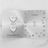 パーソナライズされたプラチ結婚ナ70周年記念 カード (内部)