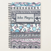 パーソナライズされたプランナー名前をカスタムするブループランナー プランナー手帳 (正面)