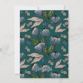 パーソナライズされたプランナー-深いティール（緑がかった色） 招待状 (裏面)