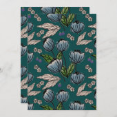 パーソナライズされたプランナー-深いティール（緑がかった色） 招待状 (正面/裏面)