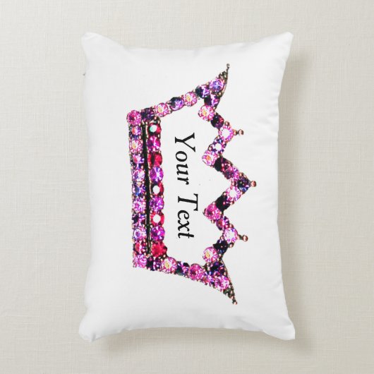 "パーソナライズされたプリンセスティアラ"アクセント枕 アクセントクッション (正面(垂直))