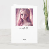 パーソナライズされたプリンセス小さな女の子誕生日 カード (裏面)