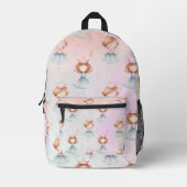 パーソナライズされたプリンセス プリントバックパック (正面)