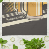 パーソナライズされたプレミアムコールドビールマグパブバー キッチンタオル (折り畳み)