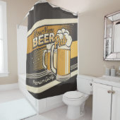 パーソナライズされたプレミアムコールドビールマグパブバー シャワーカーテン (インサイチュ)