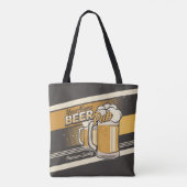 パーソナライズされたプレミアムコールドビールマグパブバー トートバッグ (裏面)