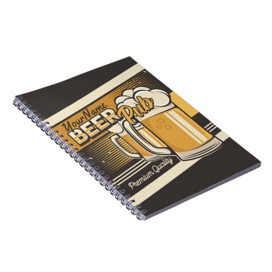 パーソナライズされたプレミアムコールドビールマグパブバー ノートブック (右側)