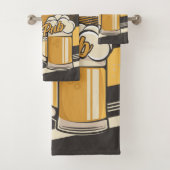 パーソナライズされたプレミアムコールドビールマグパブバー バスタオルセット (インサイチュ)