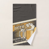 パーソナライズされたプレミアムコールドビールマグパブバー バスタオルセット (ハンドタオル)