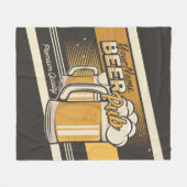 パーソナライズされたプレミアムコールドビールマグパブバー フリースブランケット (正面(横))