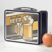 パーソナライズされたプレミアムコールドビールマグパブバー メタルランチボックス (インサイチュ)