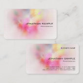 パーソナライズされたプレミアムリネンカラフル抽象芸術 名刺 (正面/裏面)